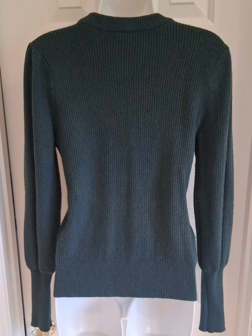 Ann Taylor Teal Green Ribbed Sweater Small